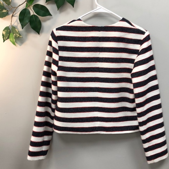 ❤️ Banana Republic Striped Tweed crop blaze - Picture 4 of 9